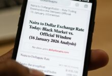 Naira to Dollar exchange rate analysis